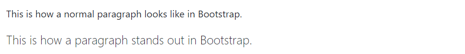 Bootstrap Paragraphs
