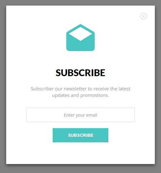 Elegant Subscribe Newsletter Modal Form
